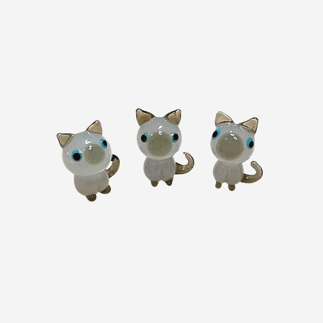 Handmade Lampwork Glass Figurine - Cat