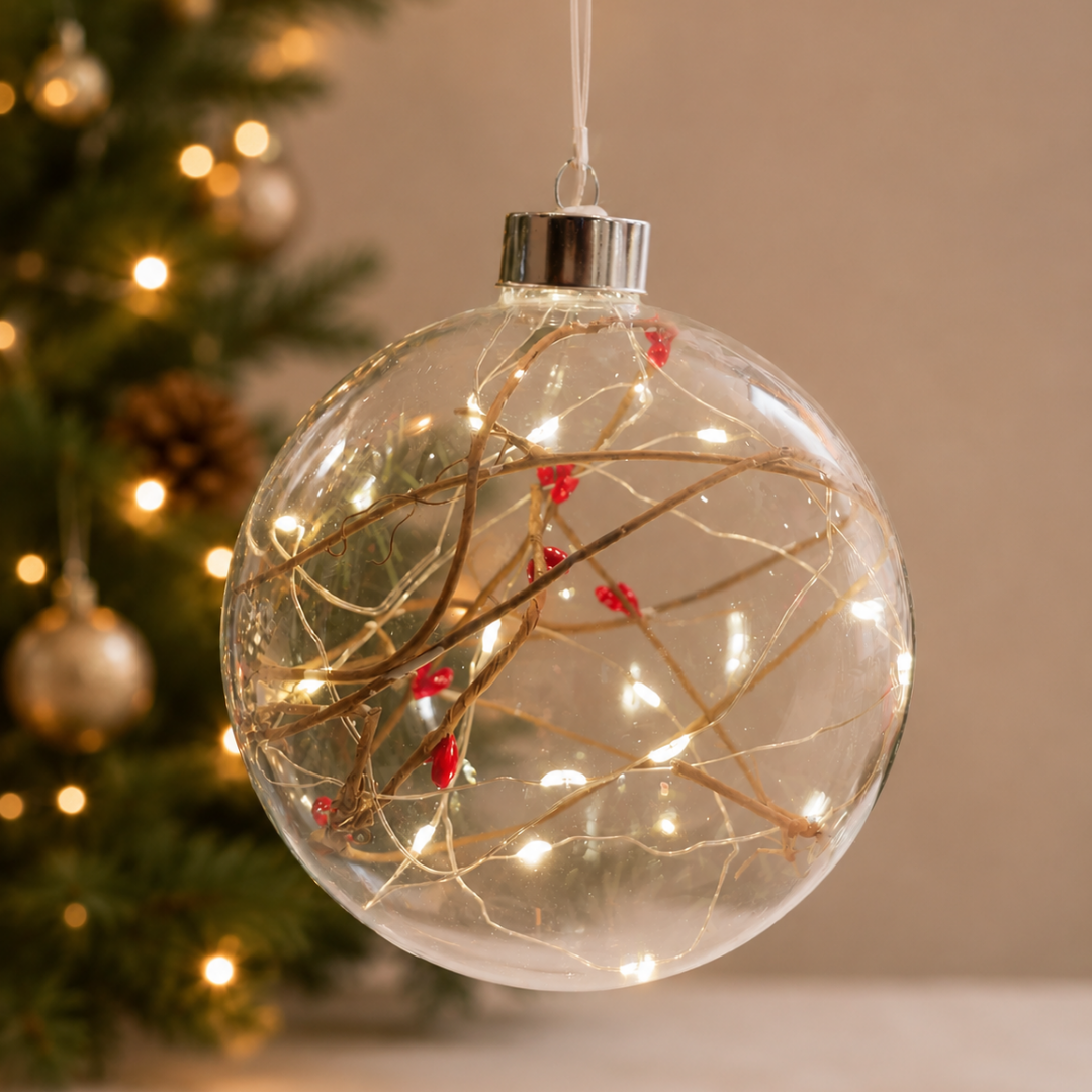Glass Ornament - Light Up Winter Branches