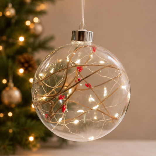 Glass Ornament - Light Up Winter Branches