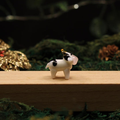 Handmade Lampwork Glass Figurine - Cow