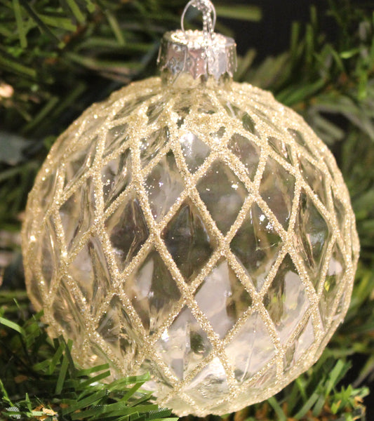 Glass Ornament - Diamond Sphere