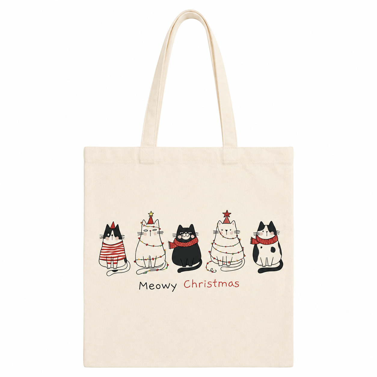 Tote - 'Meowy Christmas'