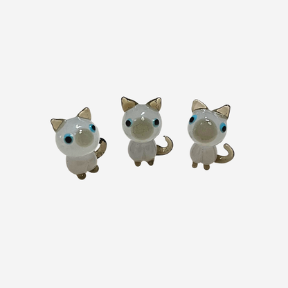 Handmade Lampwork Glass Figurine - Cat