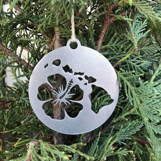 Handmade Metal Ornament - Island Flower