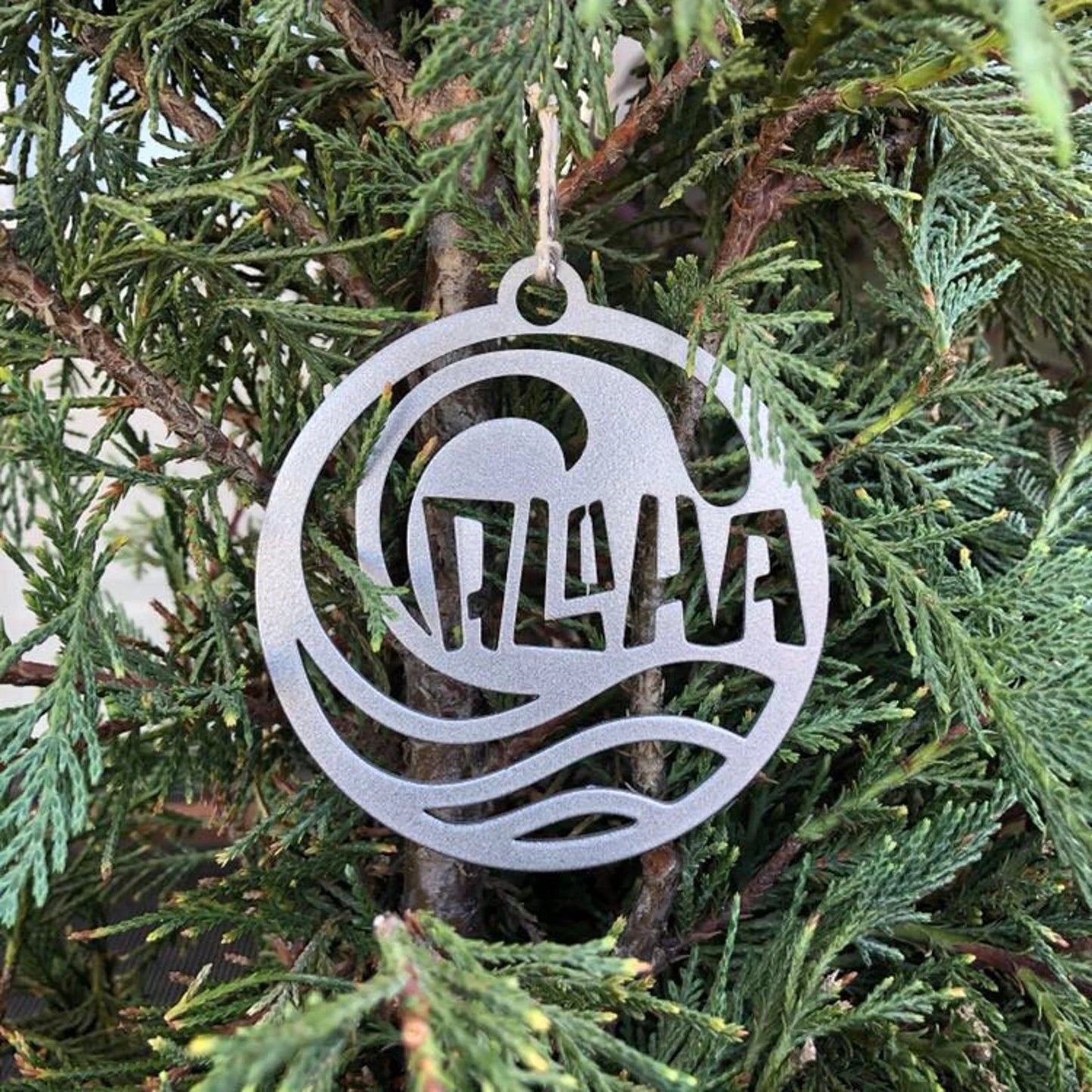 Handmade Metal Ornament - 'Aloha'