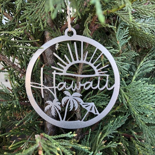 Handmade Metal Ornament - Hawaii Sun